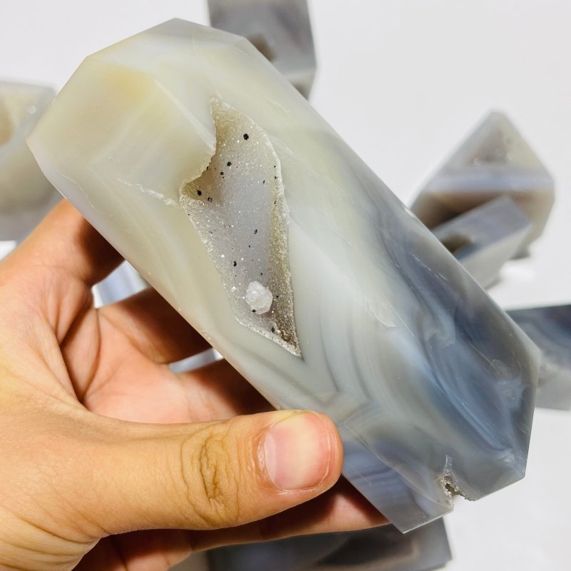 16 Pieces Agate Geode Druzy Free Form -Wholesale Crystals