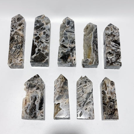 9 Pieces Beautiful Large Geode Sphalerite Four-Sided Tower -Wholesale Crystals