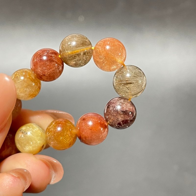 9 Pieces High Grade Rutile Crystal Bracelet -Wholesale Crystals