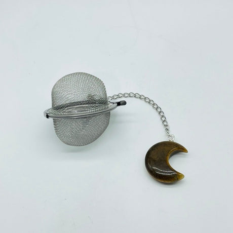 9 Types Crystal Moon 304 Stainless Steel Tea Leak Proof Mesh Filter With Chain - Wholesale Crystals