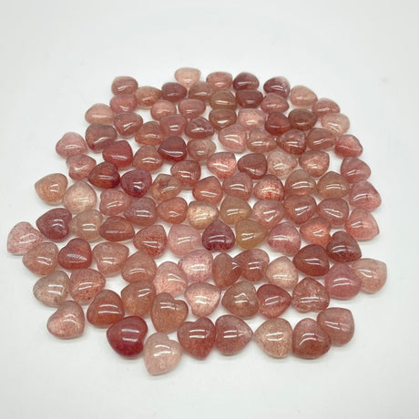 99 Pieces Mini High Quality Strawberry Quartz Heart DIY Pendant -Wholesale Crystals