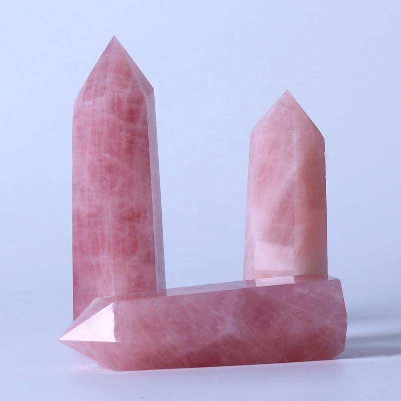 Madagascar rose quartz crystals point 2-3.5in(5-9cm) -Wholesale Crystals