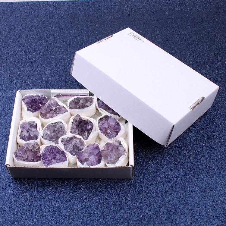 Light Purple Brazil Amethyst Cluster with Box -Wholesale Crystals