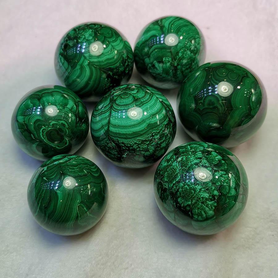 Malachite Spheres Balls -Wholesale Crystals