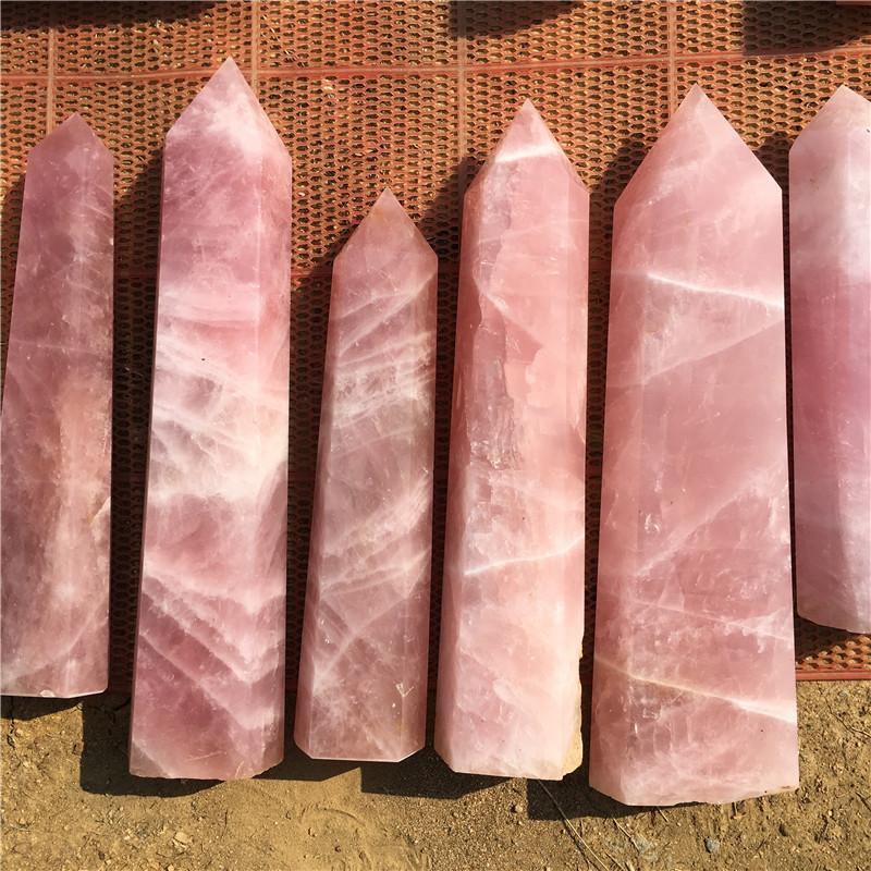 Big Rose Quartz Tower -Wholesale Crystals
