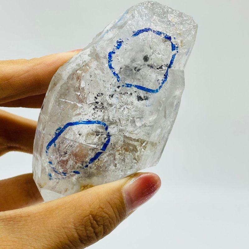 A74 Polished Clear Enhydro Quartz Fast Moving Bubbles -Wholesale Crystals