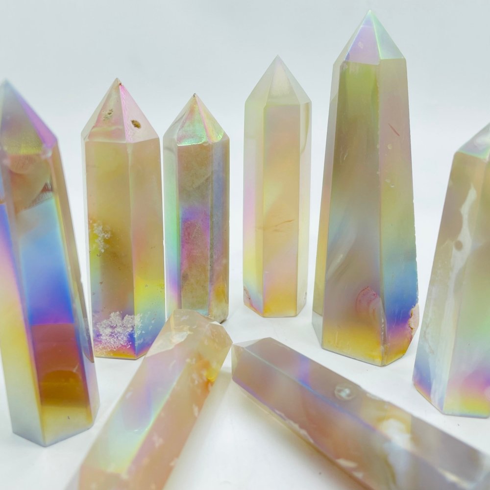 Agate Aura Tower Point Wholesale -Wholesale Crystals