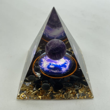 Amethyst Obsidian Orgone Pyramid Wholesale -Wholesale Crystals