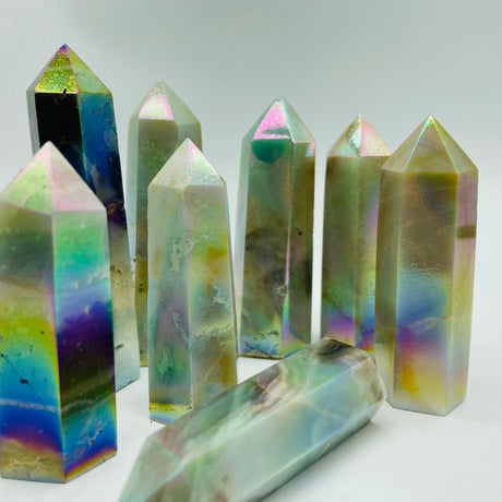 Aura Caribblean Calcite Point Tower Wholesale -Wholesale Crystals