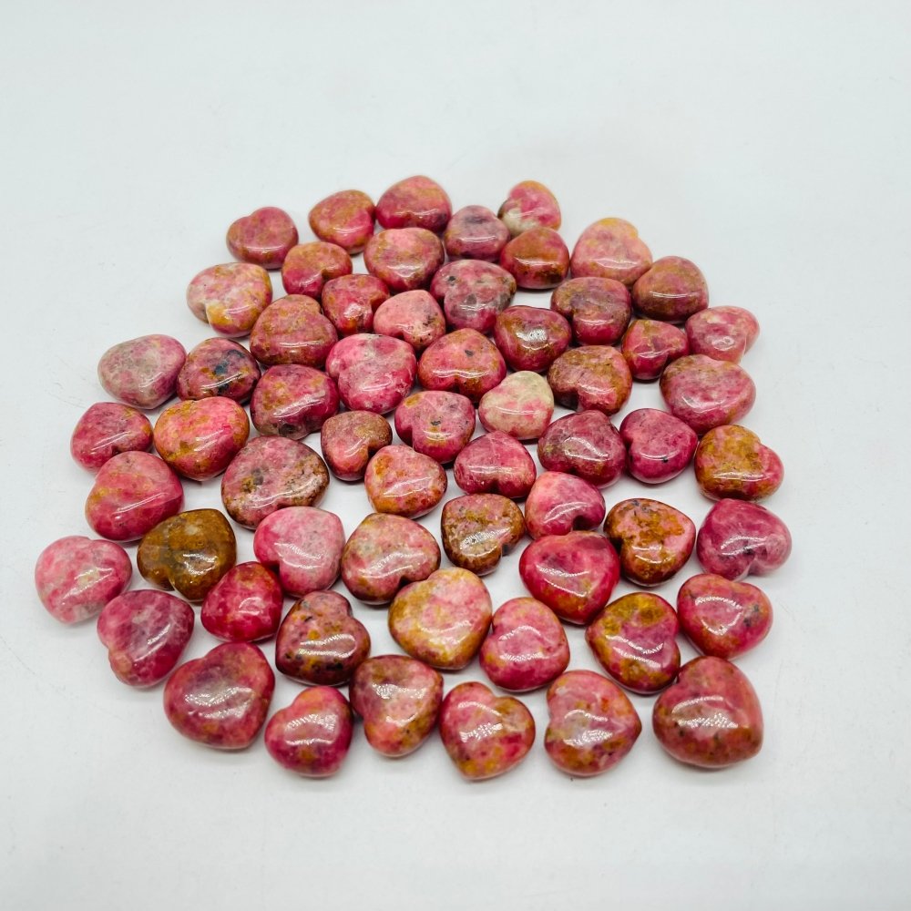 Beautiful Mini Rhodonite Heart DIY Pendant Wholesale -Wholesale Crystals