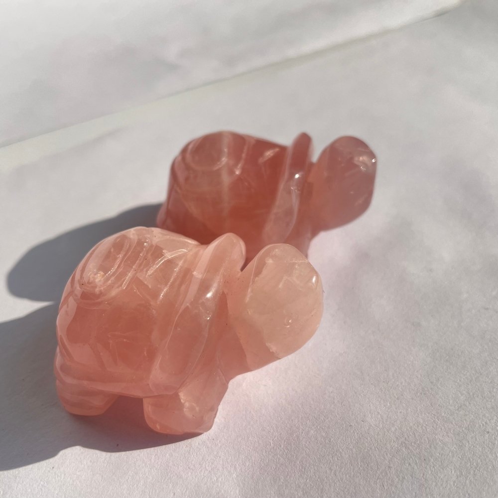 Chevron Amethyst&Rose Quartz Tortoise Turtle Carving Wholesale -Wholesale Crystals