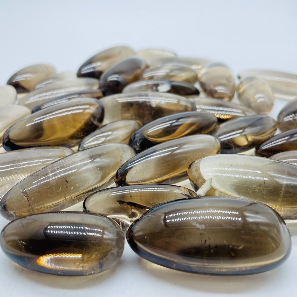 High Quality Clear Smoky Quartz Long Tumbled Bullet Shape Wholesale -Wholesale Crystals