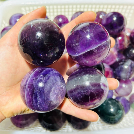 High Quality Deep Purple Fluorite Spheres Ball Wholesale -Wholesale Crystals