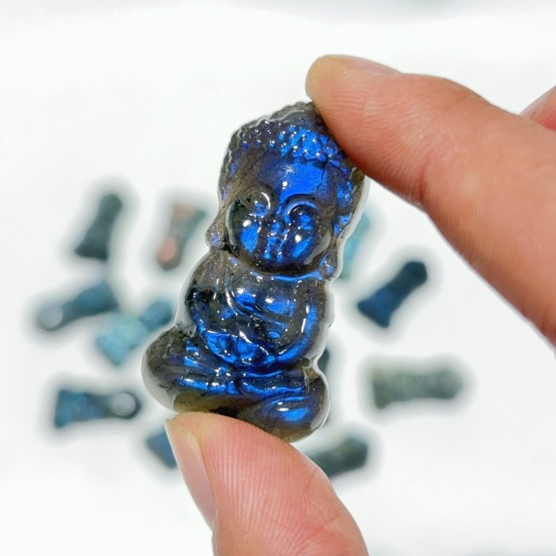 High Quality Labradorite Baby Buddha Carving Wholesale - Wholesale Crystals