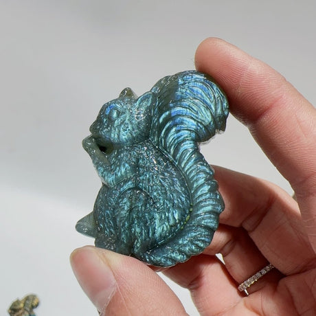 High Quality Labradorite Squirrel Carving Wholesale -Wholesale Crystals