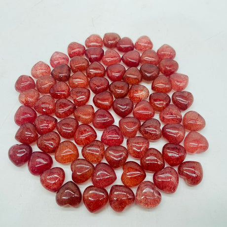 High Quality Mini Strawberry Quartz Heart DIY Pendant Wholesale -Wholesale Crystals
