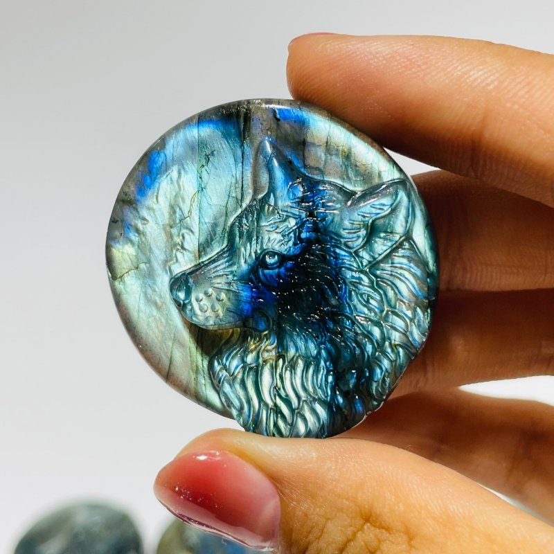 Labradorite Carving Wolf Wholesale -Wholesale Crystals