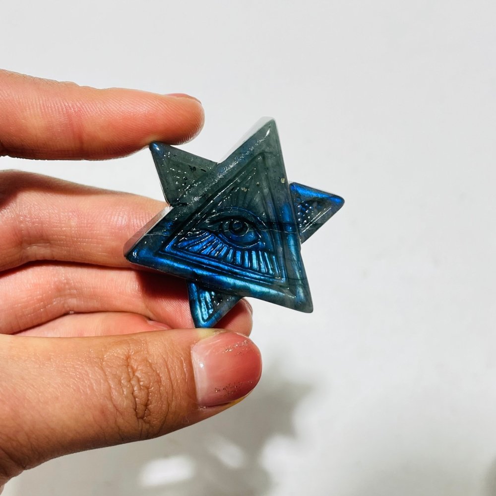 Labradorite Evil Eye Star Carving Wholesale -Wholesale Crystals
