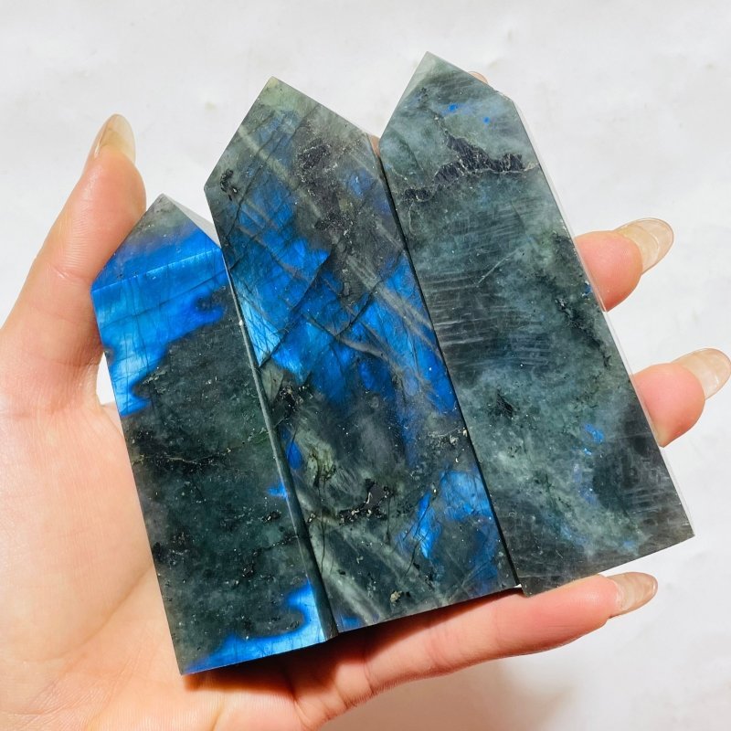 Labradorite Four - Sided Tower Point Wholesale - Wholesale Crystals