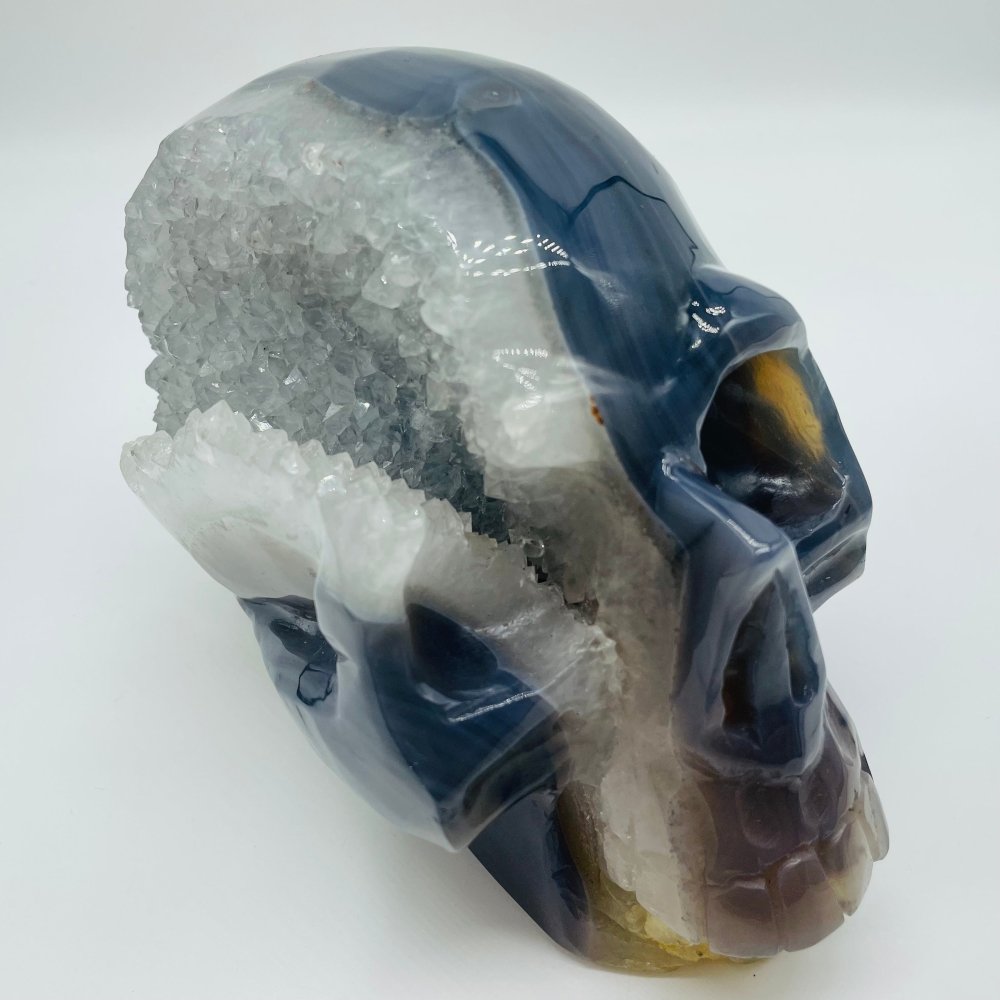 Large Geode Druzy Agate Skull -Wholesale Crystals