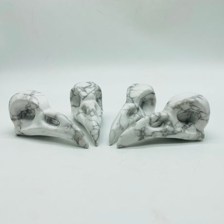 Large Howlite Crow Skull Carving Wholesale -Wholesale Crystals