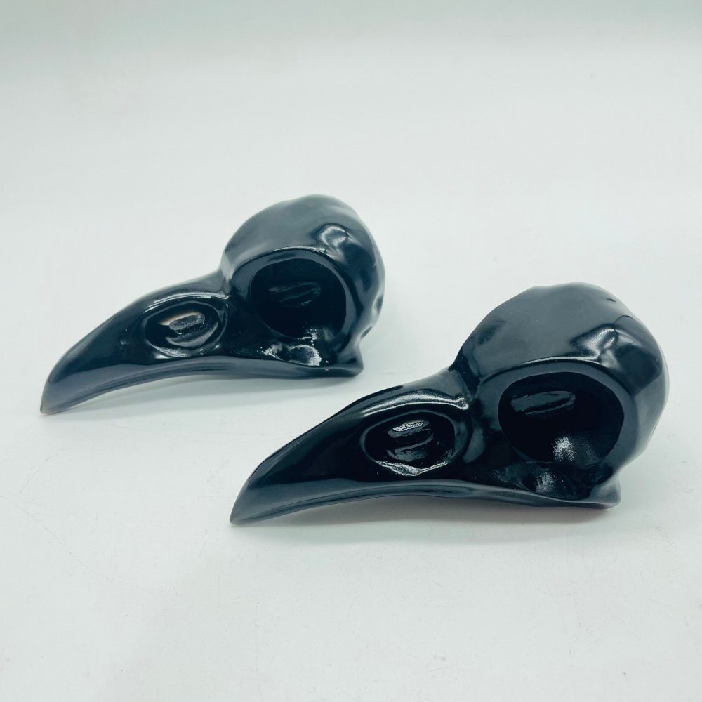Large Obsidian Crow Skull Carving Wholesale -Wholesale Crystals