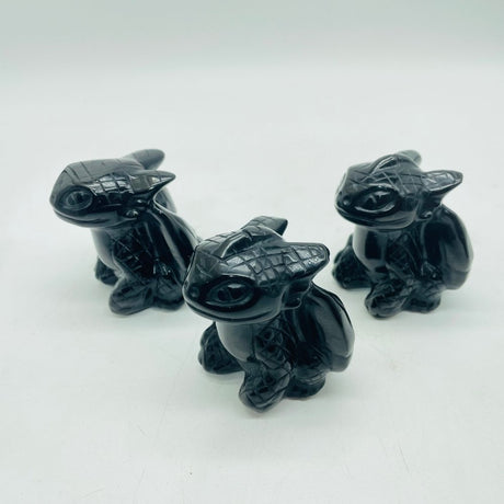 Large Obsidian Toothless Dragon Carving Wholesale -Wholesale Crystals