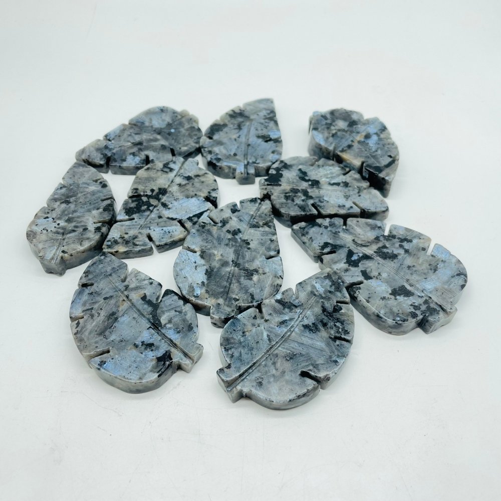 Larvikite Tree Leaf Carving Wholesale -Wholesale Crystals