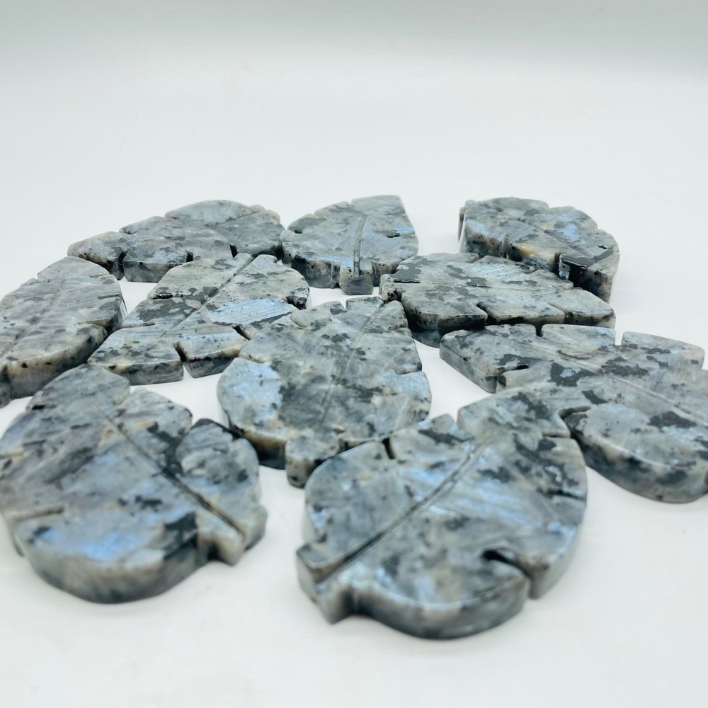 Larvikite Tree Leaf Carving Wholesale -Wholesale Crystals
