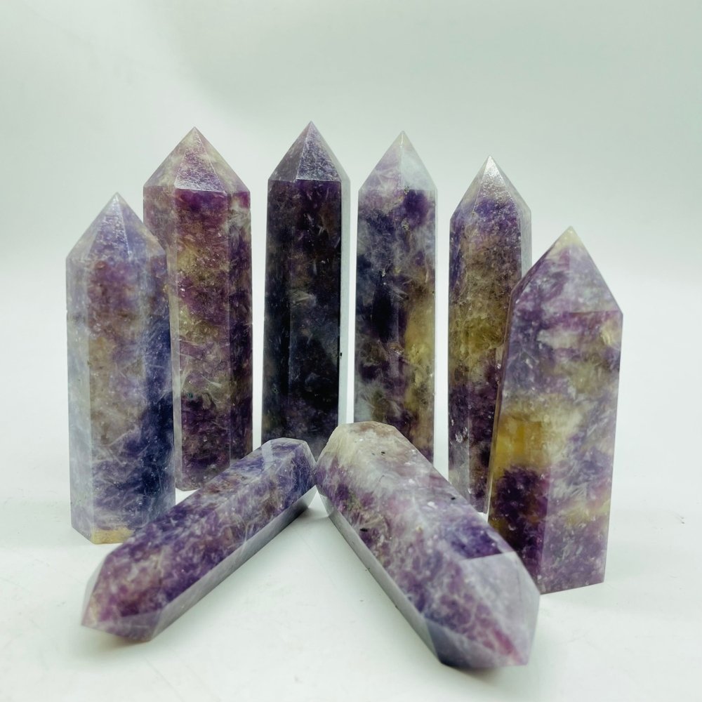 Lepidolite Mixed Quartz Tower Point Wholesale -Wholesale Crystals