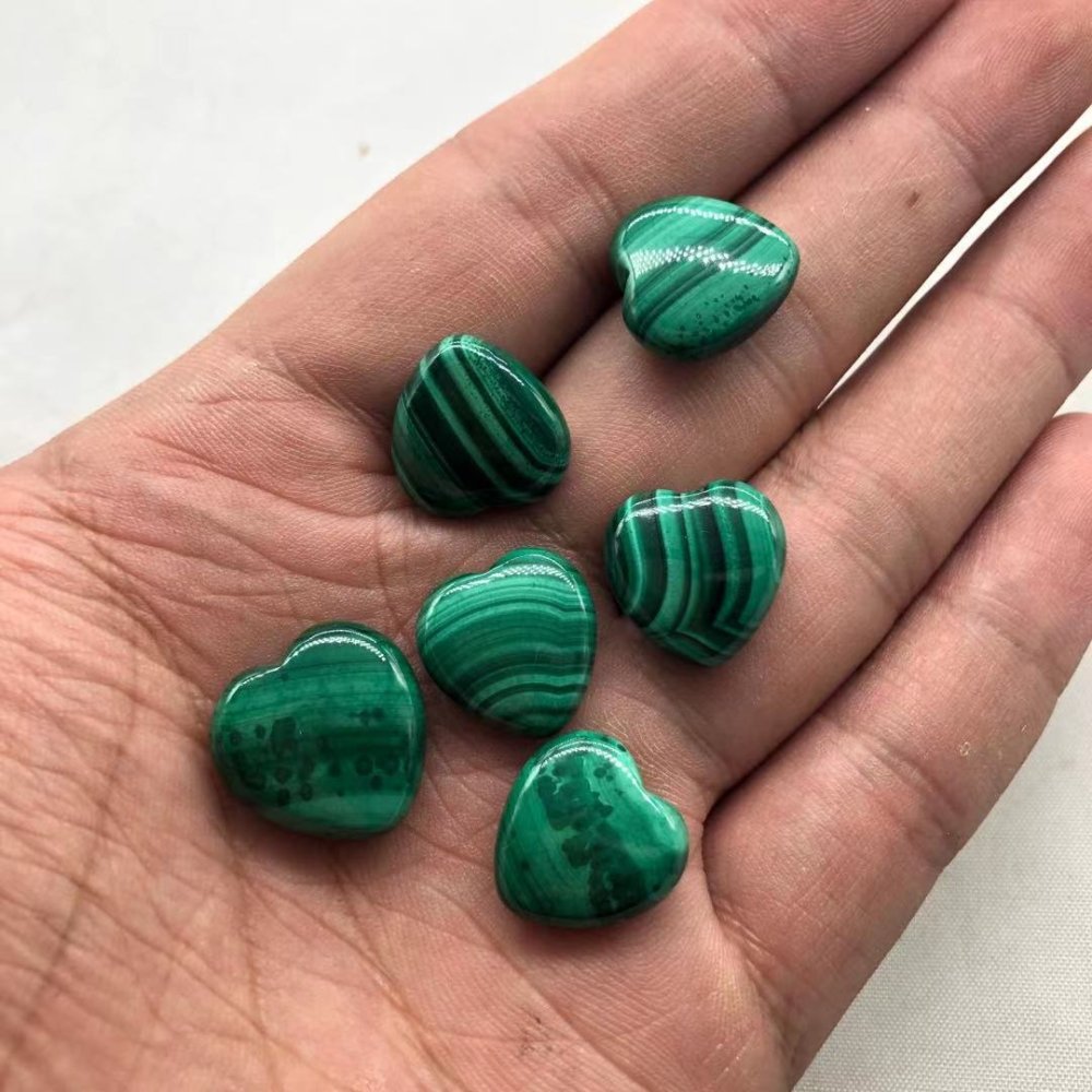 Malachite Mini Pocket Heart DIY Crystals Wholesale -Wholesale Crystals