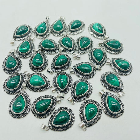Malachite Teardrop Shape Pendant Wholesale -Wholesale Crystals