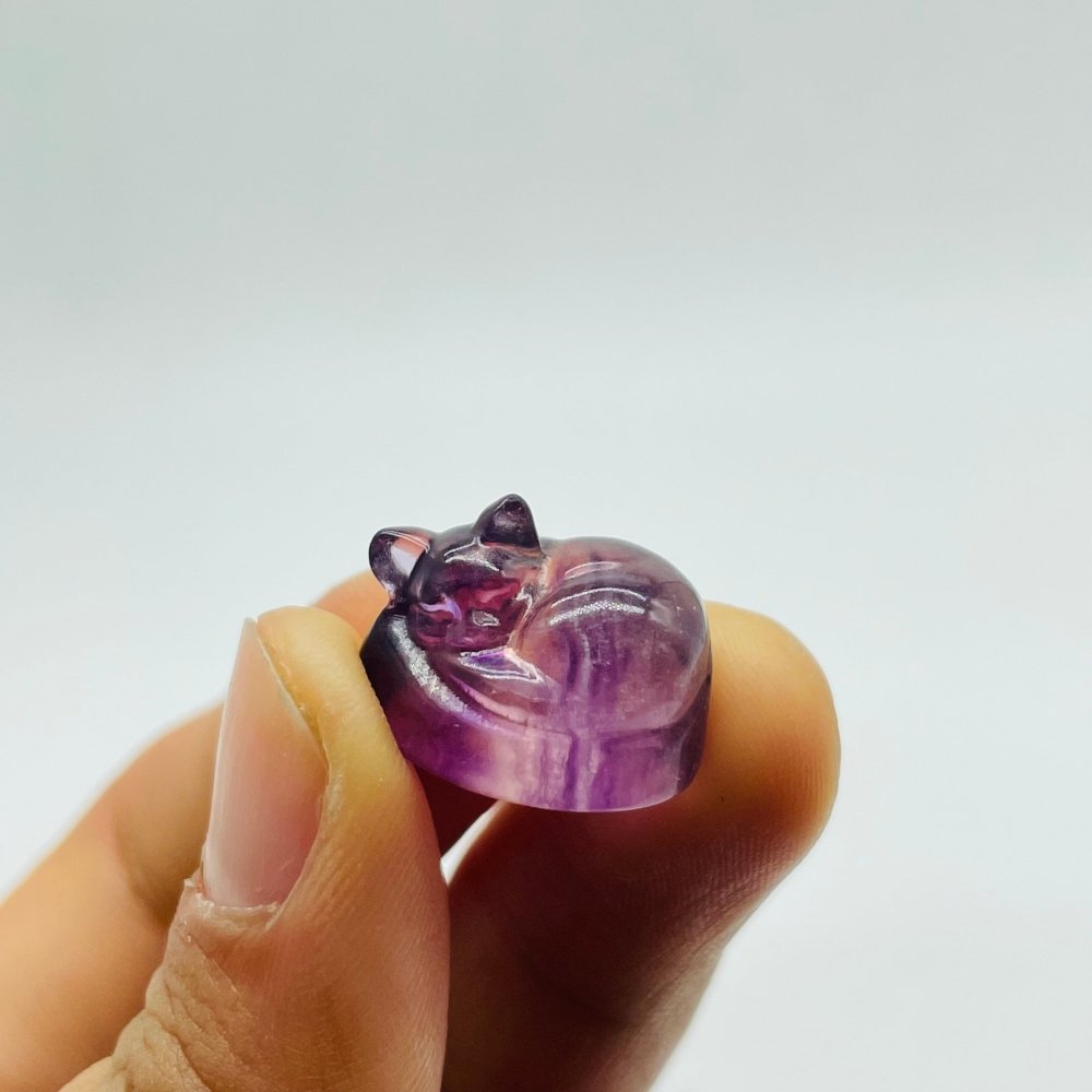 Mini Fluorite Sleeping Cat Carving Wholesale -Wholesale Crystals