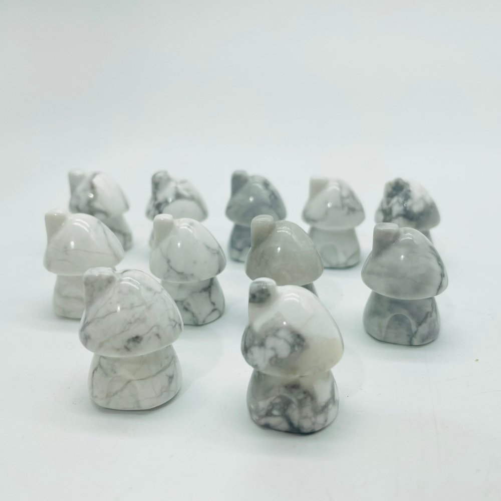 Mini Howlite Mushroom House Carving Wholesale -Wholesale Crystals