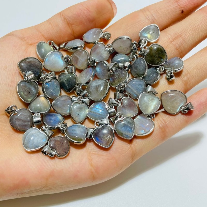 Mini Labradorite Heart Pendant Wholesale -Wholesale Crystals