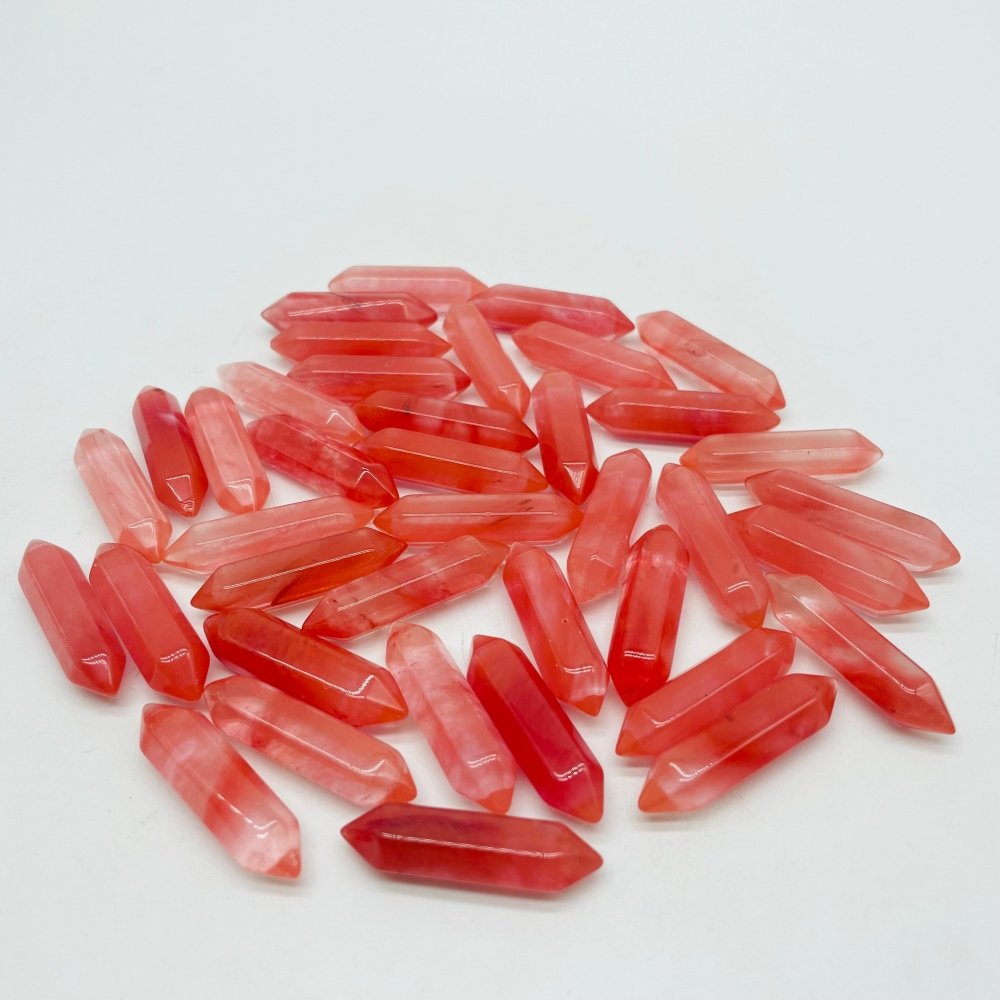 Mini Red Smelting Stone Quartz Double Point DIY Pendant Wholesale -Wholesale Crystals