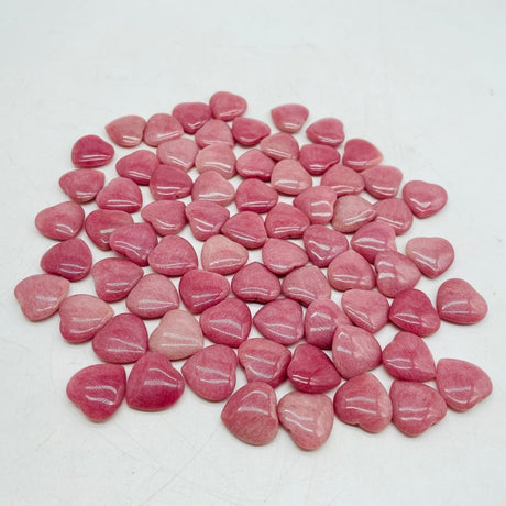 Mini Rhodonite Heart DIY Pendant Drill Hole Wholesale -Wholesale Crystals