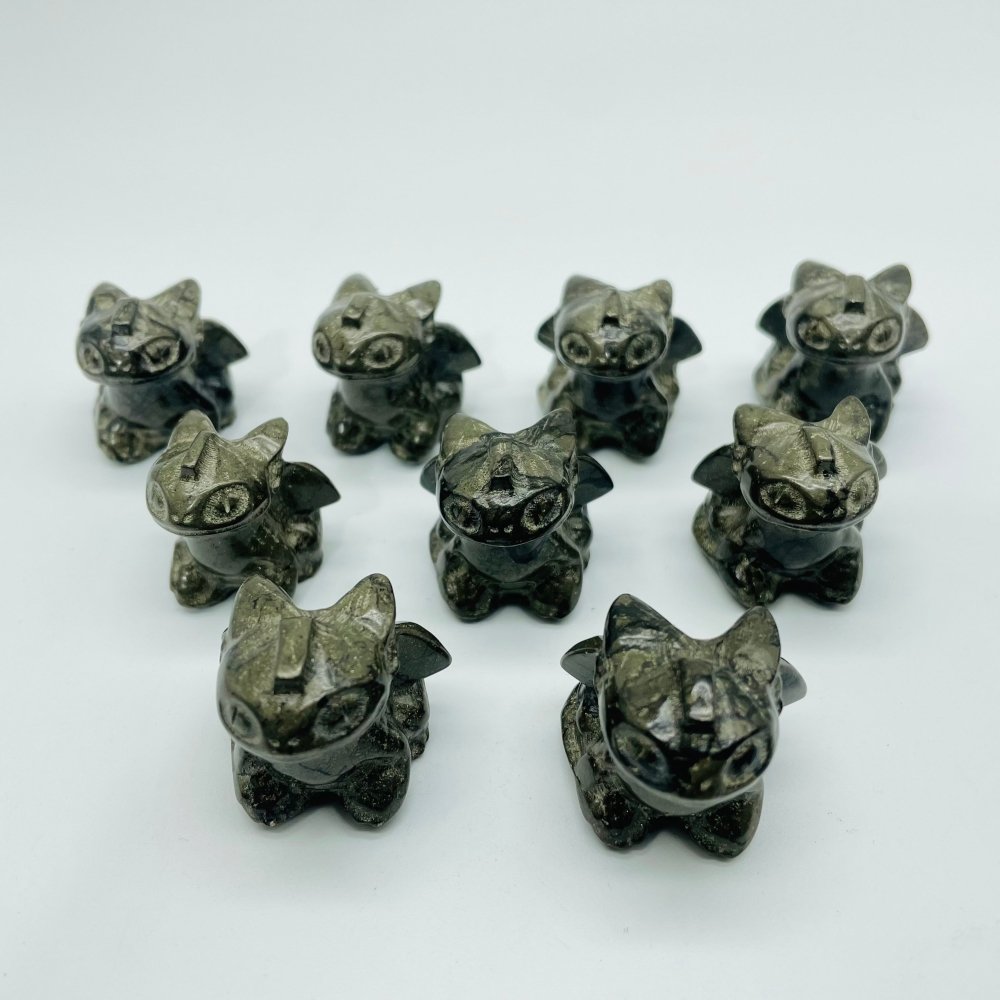 Mini Toothless Dragon Pyrite Carving Wholesale -Wholesale Crystals
