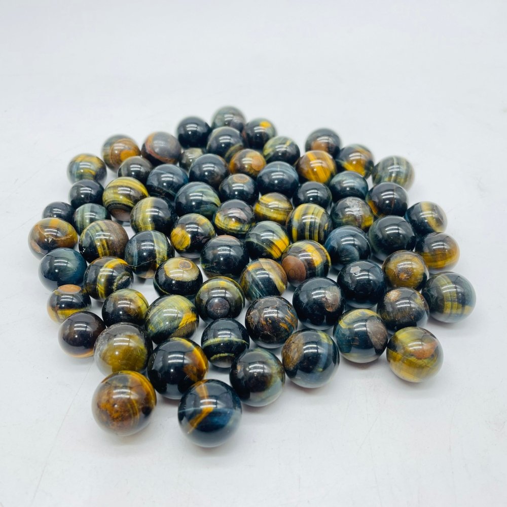 Mini Yellow Mixed Blue Tiger Eye Spheres Ball Wholesale -Wholesale Crystals