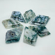 Moss Agate Double Rhombus Shaped Carving Wholesale - Wholesale Crystals