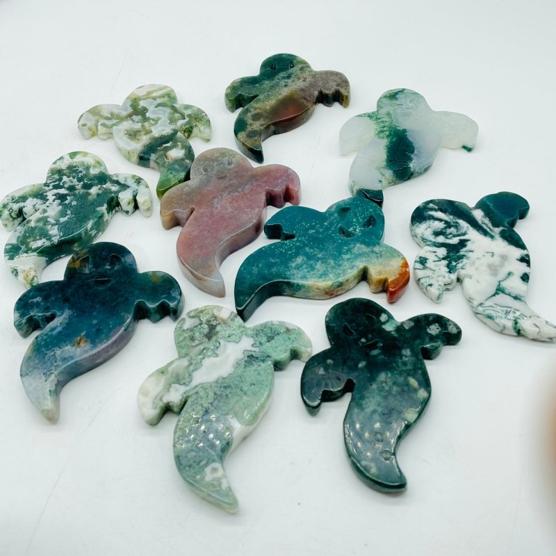 Moss Agate Ghost Carving Crystals Wholesale -Wholesale Crystals