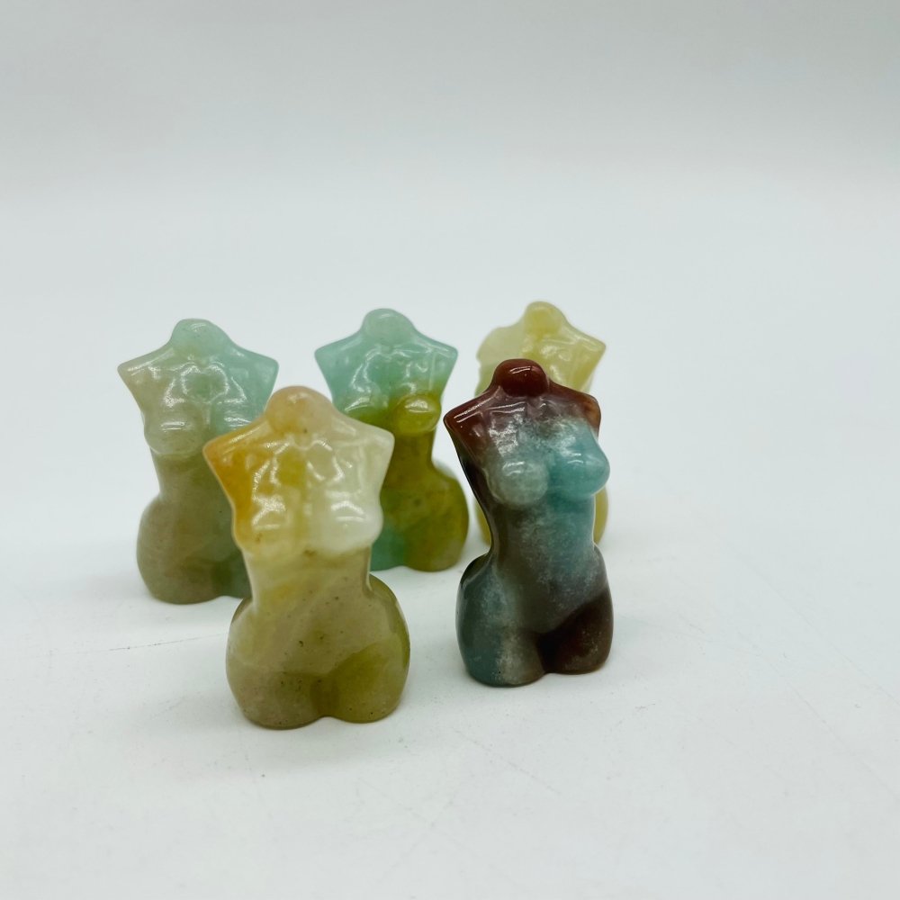 Moss Agate & Hematite Mini Goddess Carved Wholesale -Wholesale Crystals