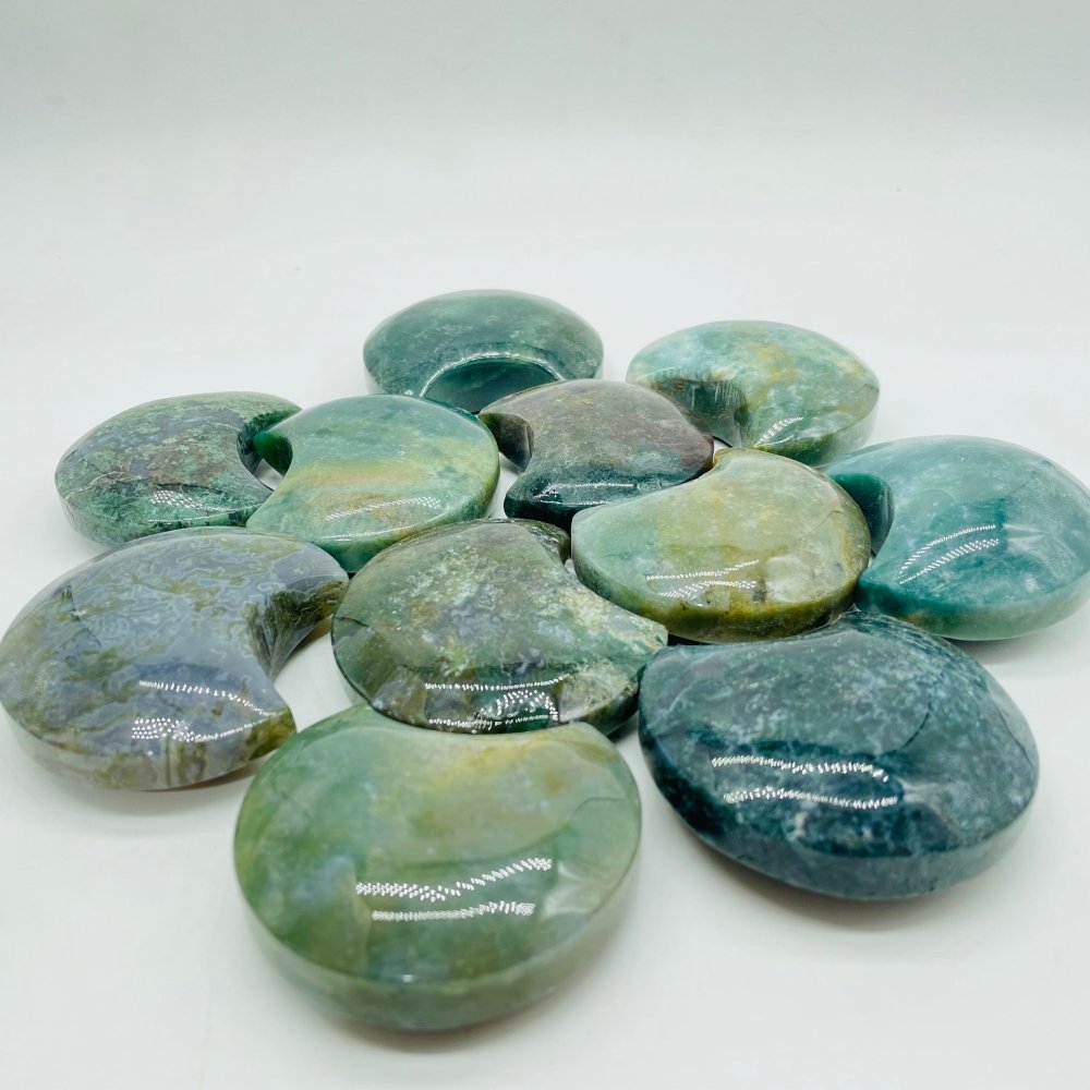 Moss Agate Moon Wholesale -Wholesale Crystals