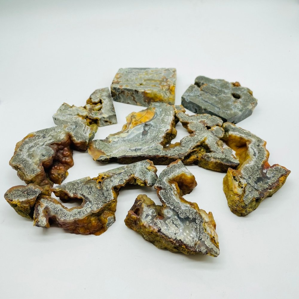 Natural Free Form Geode Flower Pyrite Mixed Agate Slab Wholesale -Wholesale Crystals