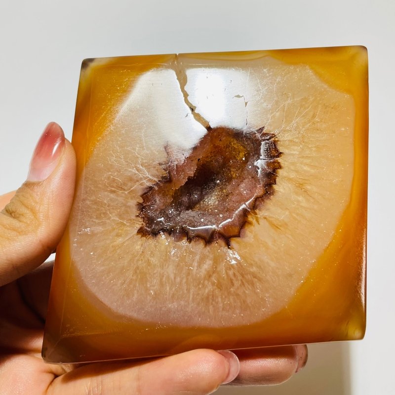 Natural Geode Carnelian Rhombus Shaped Carving Wholesale -Wholesale Crystals