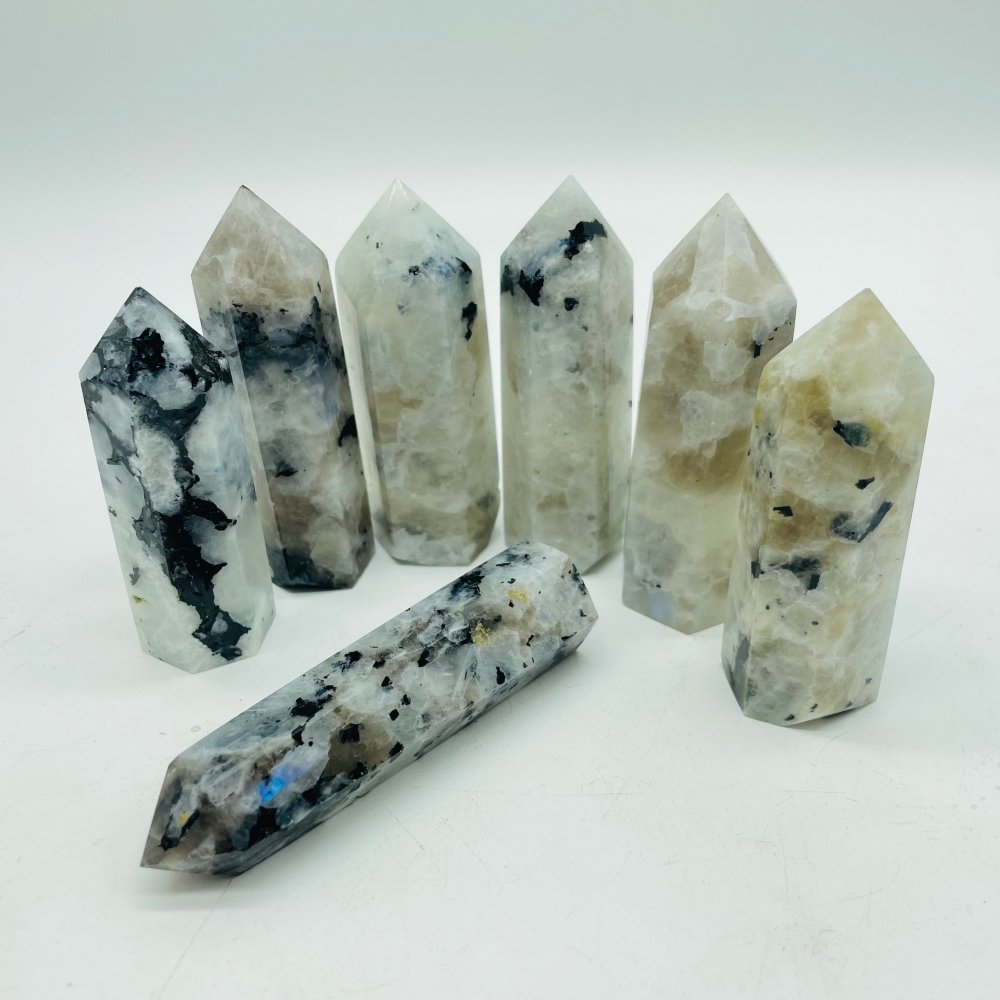 Natural Rainbow Moonstone Tower Points Wholesale -Wholesale Crystals