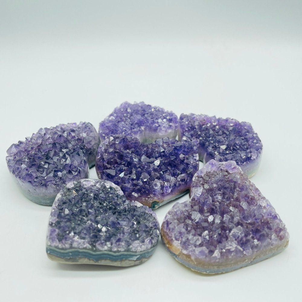 Natural Raw Amethyst Heart Cluster Wholesale -Wholesale Crystals