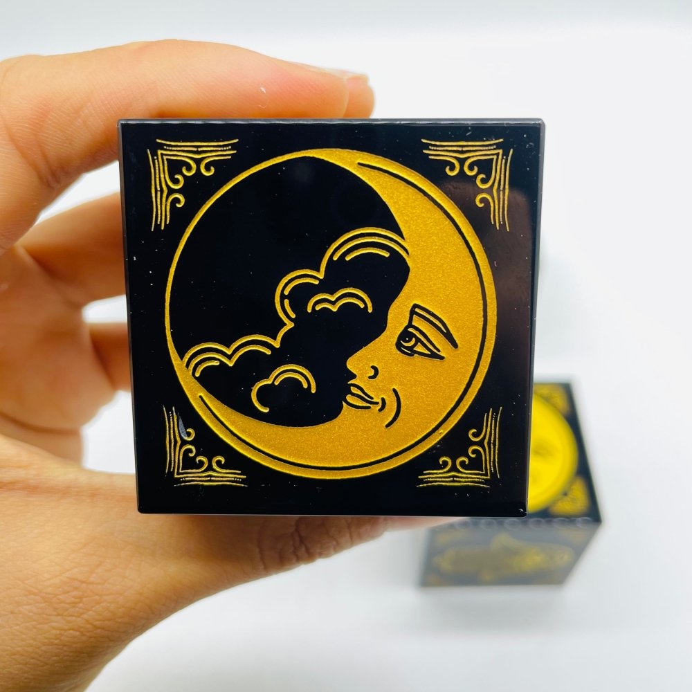 Obsidian Cube Hand of Fatima Cross with Wings Wholesale -Wholesale Crystals