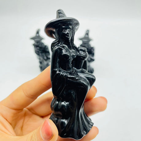 Obsidian Witch Ride Broom Carving Wholesale -Wholesale Crystals