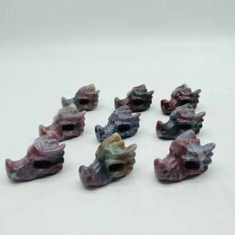 Ocean Jasper Dragon Head Carving Wholesale -Wholesale Crystals